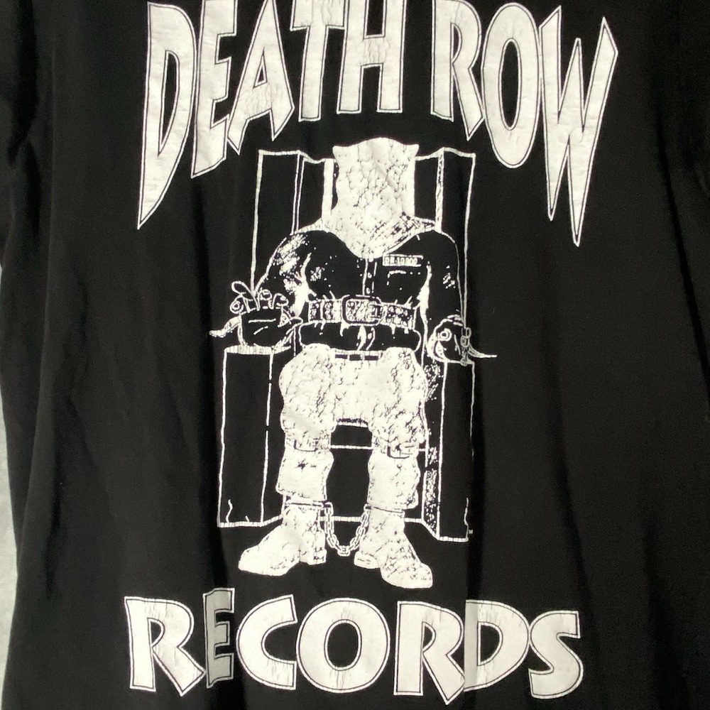 Death Row Records Short Sleeve Black T-Shirt Size M Graphic Print - Picture 4 of 6